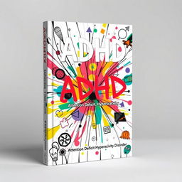 A visually striking book cover that represents Attention Deficit Hyperactivity Disorder (ADHD) through abstract art