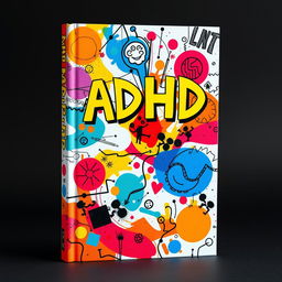 A visually striking book cover that represents Attention Deficit Hyperactivity Disorder (ADHD) through abstract art