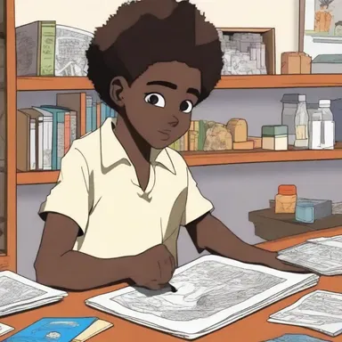 The main character in this anime series is a young Ghanaian artist who discovers a magical brush that brings their drawings to life.