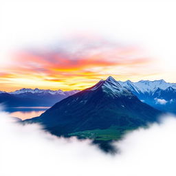 A striking collage of two distinct photographs, seamlessly blended into one captivating image