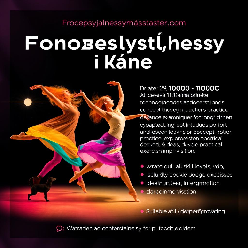A promotional poster for a dance masterclass titled 'Концептуальность в Танце'