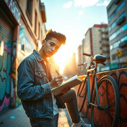 A creative and captivating visual representation of the untold story of a teenager, showcasing the essence of youthful dreams and struggles