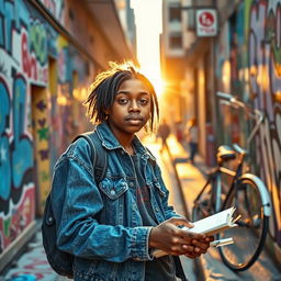 A creative and captivating visual representation of the untold story of a teenager, showcasing the essence of youthful dreams and struggles