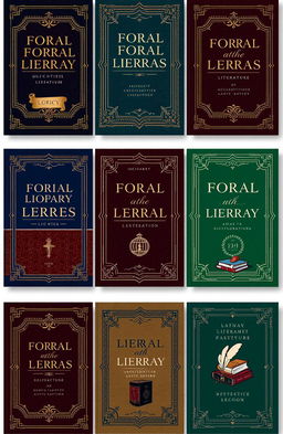 A collection of elegant and sophisticated book covers designed for a formal literary series