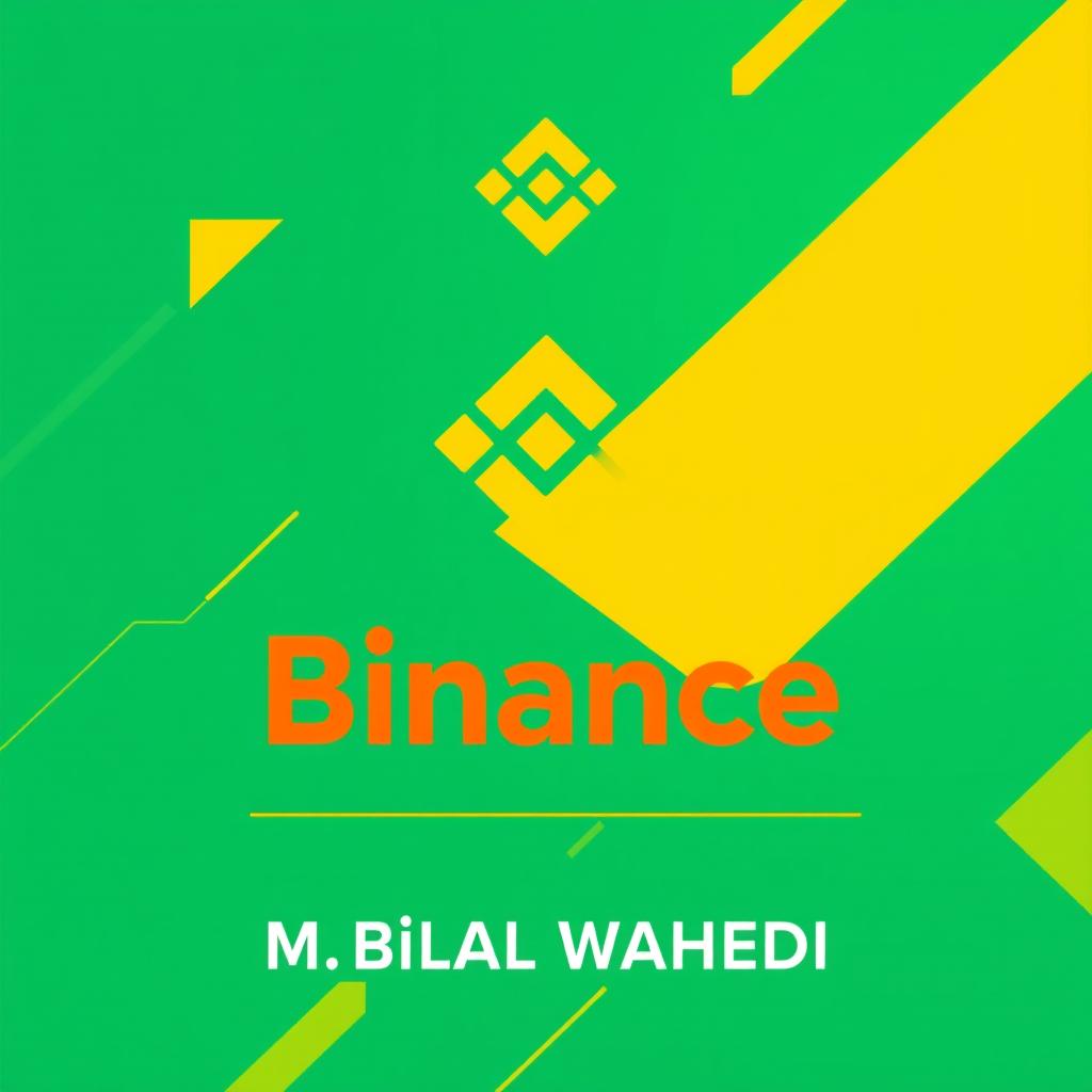 A vibrant and modern promotional poster for Binance
