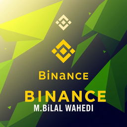 A vibrant and modern promotional poster for Binance