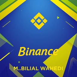 A vibrant and modern promotional poster for Binance