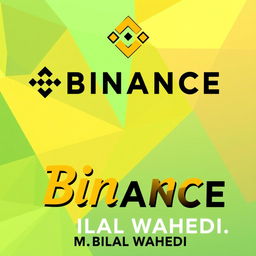 A vibrant and modern promotional poster for Binance