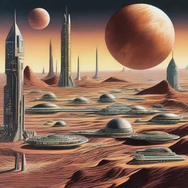 In the Gilbertian science fiction story, humans have colonized distant planets and developed futuristic technologies.