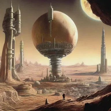 In the Gilbertian science fiction story, humans have colonized distant planets and developed futuristic technologies.