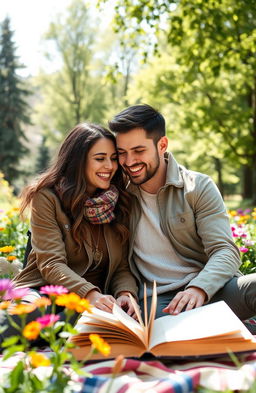 A romantic scene featuring a couple deeply in love, surrounded by the warmth of a cozy setting