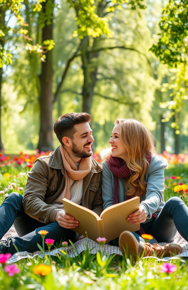 A romantic scene featuring a couple deeply in love, surrounded by the warmth of a cozy setting