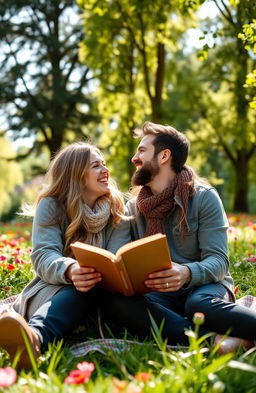 A romantic scene featuring a couple deeply in love, surrounded by the warmth of a cozy setting