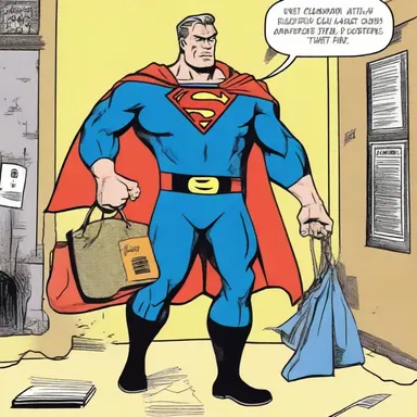 In the comic book, the superhero pulled a spare costume from his gladstone bag.