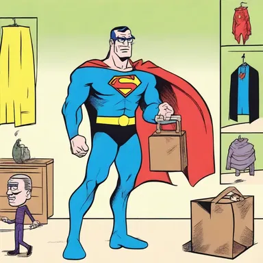 In the comic book, the superhero pulled a spare costume from his gladstone bag.