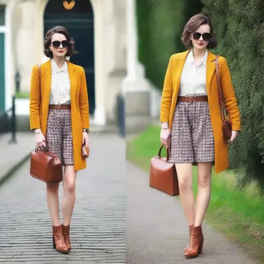 The fashion blog featured a stylish outfit accessorized with a vintage gladstone bag.