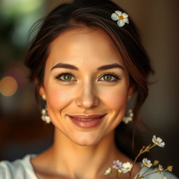 A beautiful portrait of a person with distinct facial features, capturing their unique expression and personality