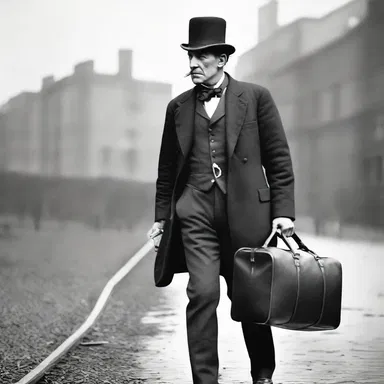 During the Victorian era, gentlemen often carried a gladstone bag while traveling.