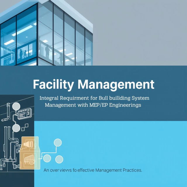 Cover page of a presentation on 'Facility Management: Integral Requirement for Building System Management with MEP Engineering'