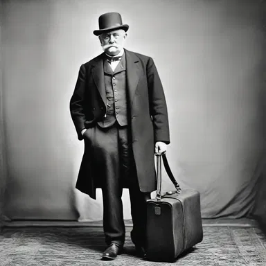 During the Victorian era, gentlemen often carried a gladstone bag while traveling.