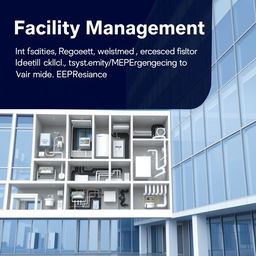 Cover image for a presentation on 'Facility Management: Integral Requirement for Building System Management with MEP Engineering'