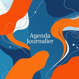 A modern and abstract cover design for a daily agenda journal