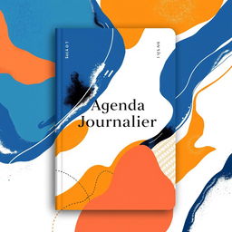 A modern and abstract cover design for a daily agenda journal