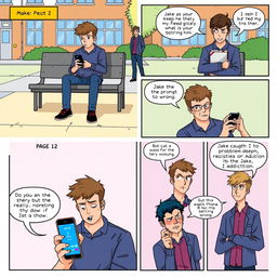 A comic-style illustration depicting a scene in a school setting