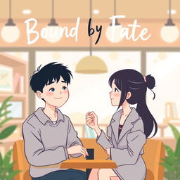 A whimsical and charming book cover for a novel titled 'Bound by Fate'