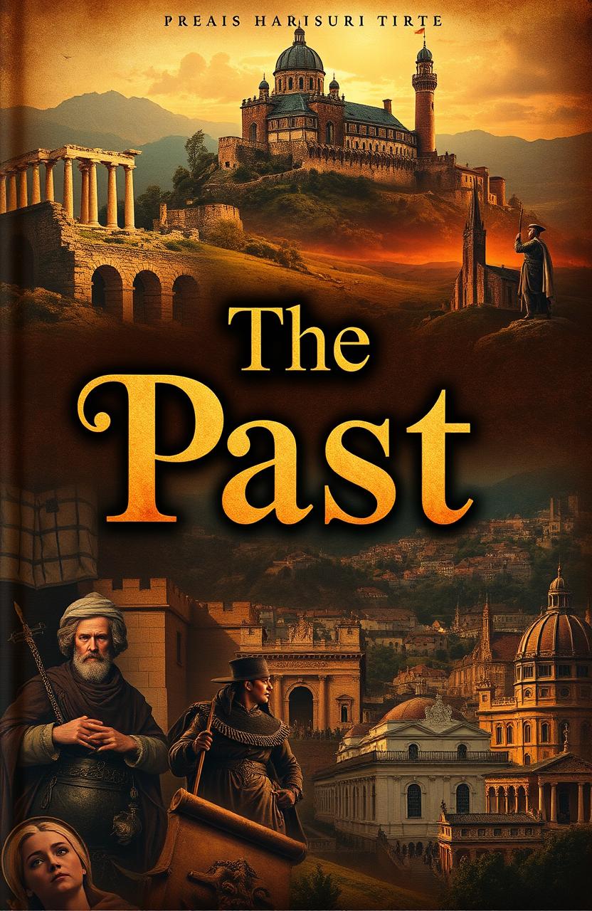 A vivid and evocative book cover design for a historical novel titled 'The Past'