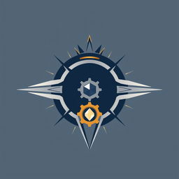 A modern, symmetrical geometric symbol representing intelligence, strategic thinking, and power