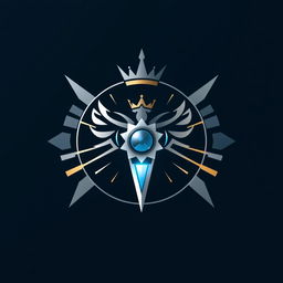 A modern, symmetrical geometric symbol representing intelligence, strategic thinking, and power