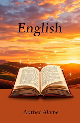 A beautifully designed English book cover featuring an open book with pages fluttering as if caught in a breeze