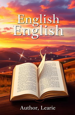 A beautifully designed English book cover featuring an open book with pages fluttering as if caught in a breeze