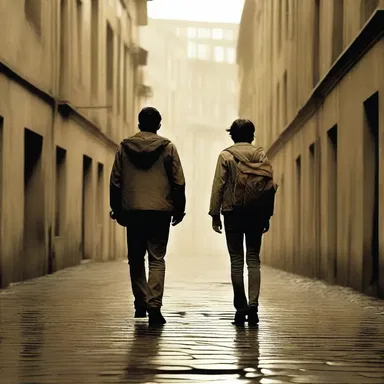The protagonist embarked on a perilous mission with the hope of godspeed, reminiscent of a heroic journey seen in cinema.