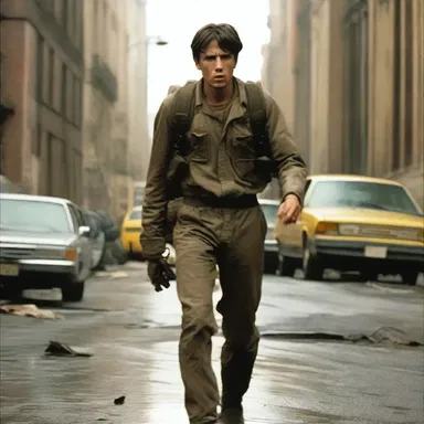 The protagonist embarked on a perilous mission with the hope of godspeed, reminiscent of a heroic journey seen in cinema.