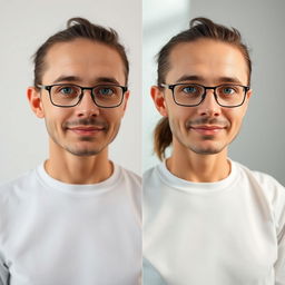 Edit the left picture to mimic the elements of the right picture, ensuring that the background is fully integrated and harmonious with the overall composition