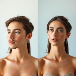Edit the left picture to mimic the elements of the right picture, ensuring that the background is fully integrated and harmonious with the overall composition