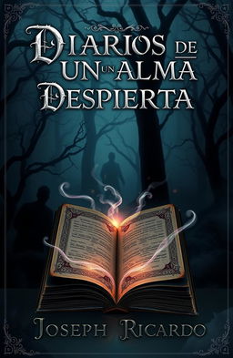 A gothic book cover for the title 'DIARIOS DE UN ALMA DESPIERTA' by Joseph Ricardo