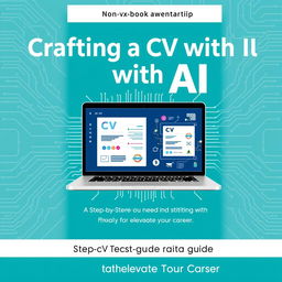 An engaging and modern ebook cover design for a nonfiction book titled 'Crafting a CV with AI'