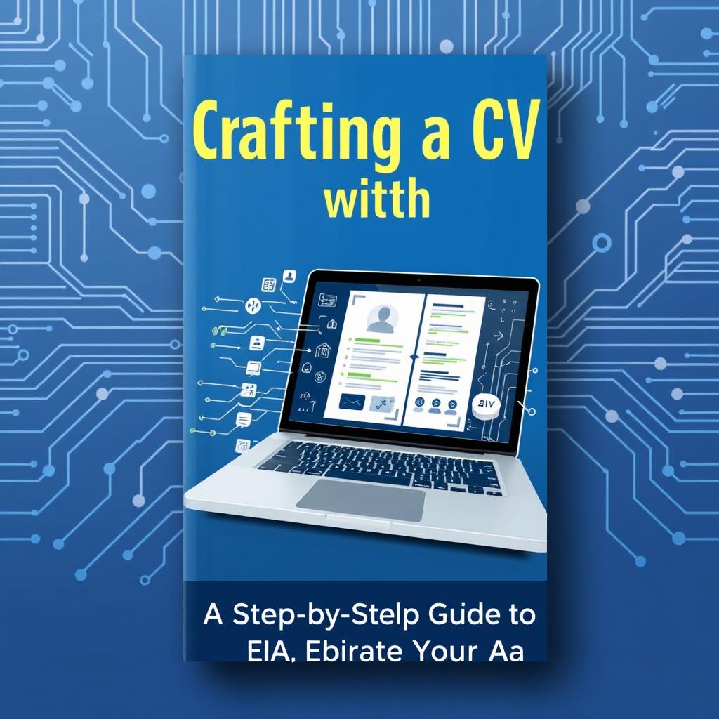 An engaging and modern ebook cover design for a nonfiction book titled 'Crafting a CV with AI'
