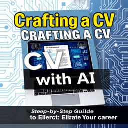 An engaging and modern ebook cover design for a nonfiction book titled 'Crafting a CV with AI'