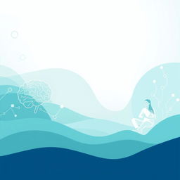A visually engaging background for a PowerPoint presentation on 'AI in Mental Health'