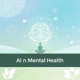 A visually engaging background for a PowerPoint presentation on 'AI in Mental Health'