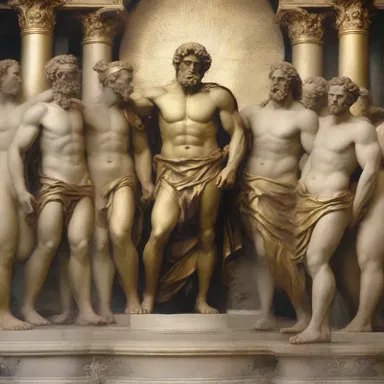 According to Greek mythology, the golden age was a period where gods and mortals coexisted peacefully, and humans knew neither pain nor suffering.