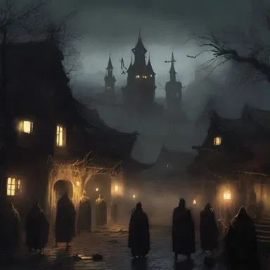 As darkness fell upon the cursed village, the golden age turned into a nightmare, with malevolent spirits haunting every corner and spreading terror among the inhabitants.