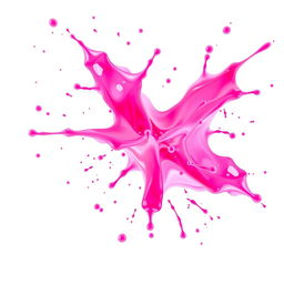 A dynamic 3D composition showcasing a vibrant splash of pink, blended with white