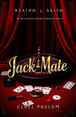 A captivating retro-style book cover for a mystery-romance novel titled "Jack-Mate