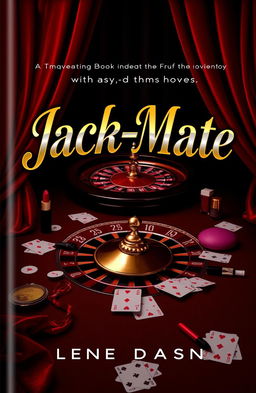 A captivating retro-style book cover for a mystery-romance novel titled "Jack-Mate