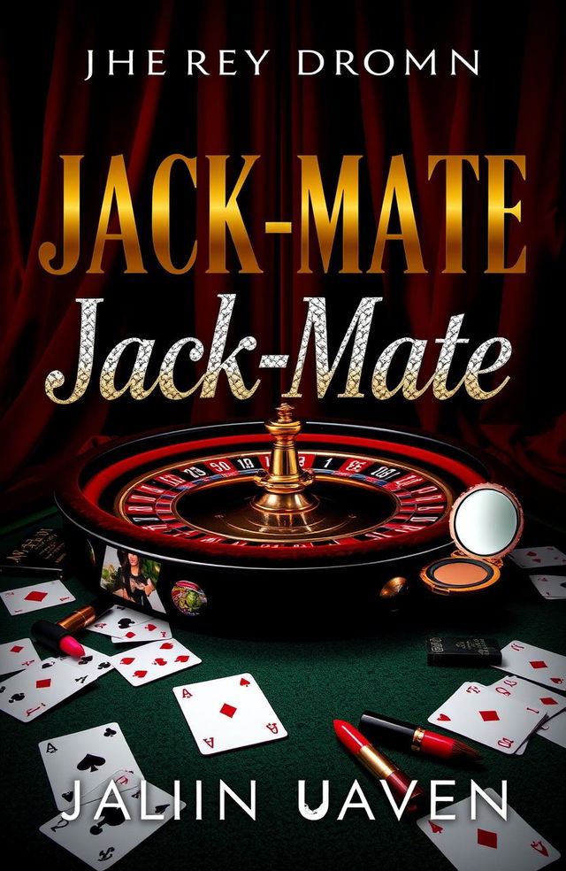 A captivating retro-style book cover for a mystery-romance novel titled "Jack-Mate